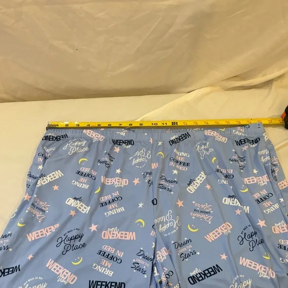 Joyspun Weekend Vibes Pajamas Set Pants T-Shirt Blue Super Soft Womens Sz 2X - Picture 12 of 12